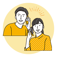 電話を掛ける人