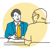 アドバイスをするビジネスマン